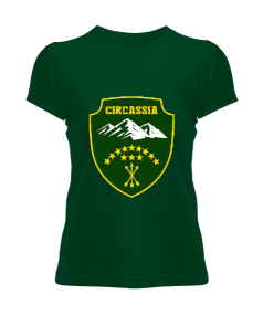 Çerkes Bayrağı, adiga bayrağı,Çerkes logosu. Kadın Tişört - Tisho