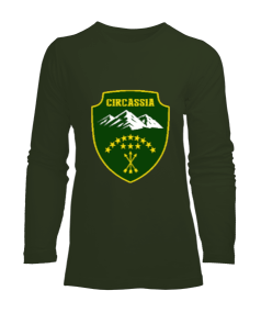 Çerkes Bayrağı, adiga bayrağı,Çerkes logosu. Kadın Uzun Kol Tişört - Tisho