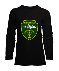 Çerkes Bayrağı, adiga bayrağı,Çerkes logosu. Kadın Uzun Kol Tişört - Tisho