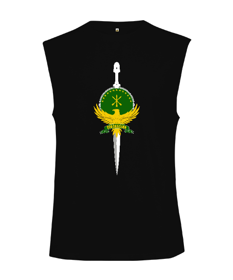 Tisho - Çerkes Bayrağı, adiga bayrağı,Çerkes logosu. Kesik Kol Unisex Tişört