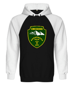 Çerkes Bayrağı, adiga bayrağı,Çerkes logosu. Orjinal Reglan Hoodie Unisex Sweatshirt - Tisho