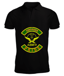 Çerkes Bayrağı, adiga bayrağı,Çerkes logosu. Siyah Erkek Kısa Kol Polo Yaka - Tisho