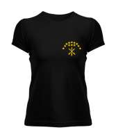 Çerkes Bayrağı, adiga bayrağı,Çerkes logosu. Siyah Kadın Tişört - Tisho