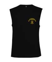 Çerkes Bayrağı, adiga bayrağı,Çerkes logosu. Siyah Kesik Kol Unisex Tişört - Tisho