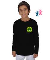 Çerkes Bayrağı,Kafkas,adiga bayrağı,Çerkes logosu. Siyah Çocuk Unisex Uzunkollu - Tisho