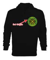 Çerkes Bayrağı,Kafkas,adiga bayrağı,Çerkes logosu. Siyah Erkek Kapşonlu Fermuarlı - Tisho