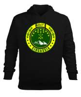 Çerkes Bayrağı,Kafkas,adiga bayrağı,Çerkes logosu. Siyah Erkek Kapüşonlu Hoodie Sweatshirt - Tisho