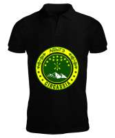 Çerkes Bayrağı,Kafkas,adiga bayrağı,Çerkes logosu. Siyah Erkek Kısa Kol Polo Yaka - Tisho