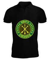 Çerkes Bayrağı,Kafkas,adiga bayrağı,Çerkes logosu. Siyah Erkek Kısa Kol Polo Yaka - Tisho