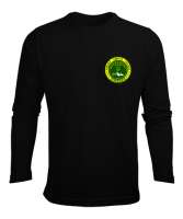 Çerkes Bayrağı,Kafkas,adiga bayrağı,Çerkes logosu. Siyah Erkek Uzun Kol Yazlık Tişört - Tisho