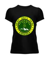 Çerkes Bayrağı,Kafkas,adiga bayrağı,Çerkes logosu. Siyah Kadın Tişört - Tisho