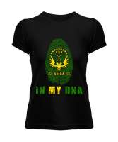 Çerkes Bayrağı,Kafkas,adiga bayrağı,Çerkes logosu. Siyah Kadın Tişört - Tisho