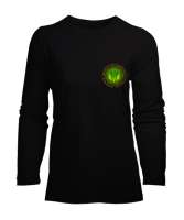 Çerkes Bayrağı,Kafkas,adiga bayrağı,Çerkes logosu. Siyah Kadın Uzun Kol Tişört - Tisho