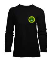 Çerkes Bayrağı,Kafkas,adiga bayrağı,Çerkes logosu. Siyah Kadın Uzun Kol Tişört - Tisho