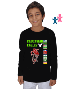 Çerkes,abhazya, Kafkas,karaçay çerkesya,kabardino balkarya,Kuzey Osetya,İnguşetya,çeçenistan,Dağısta Çocuk Unisex Uzunkollu - Tisho