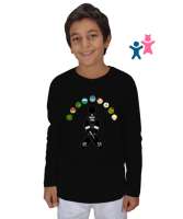 Çerkes,abhazya, Kafkas,karaçay çerkesya,kabardino balkarya,Kuzey Osetya,İnguşetya,çeçenistan,Dağısta Siyah Çocuk Unisex Uzunkollu - Tisho