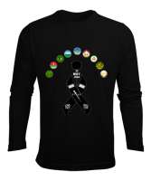 Çerkes,abhazya, Kafkas,karaçay çerkesya,kabardino balkarya,Kuzey Osetya,İnguşetya,çeçenistan,Dağısta Siyah Erkek Uzun Kol Yazlık Tişört - Tisho