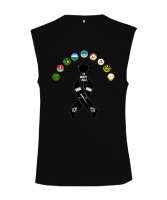 Çerkes,abhazya, Kafkas,karaçay çerkesya,kabardino balkarya,Kuzey Osetya,İnguşetya,çeçenistan,Dağısta Siyah Kesik Kol Unisex Tişört - Tisho