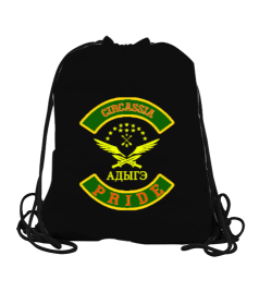 Çerkes,Kafkas,Çerkes Bayrağı, adiga logosu. Büzgülü Spor Çanta - Tisho