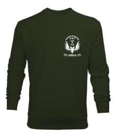 Çerkes,Kafkas,Çerkes Bayrağı, adiga logosu. Erkek Sweatshirt - Tisho