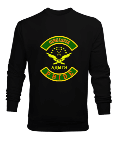 Çerkes,Kafkas,Çerkes Bayrağı, adiga logosu. Erkek Sweatshirt - Tisho