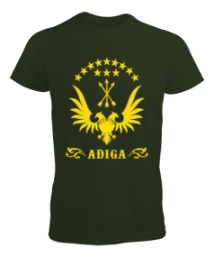 Çerkes,Kafkas,Çerkes Bayrağı, adiga logosu. Erkek Tişört - Tisho