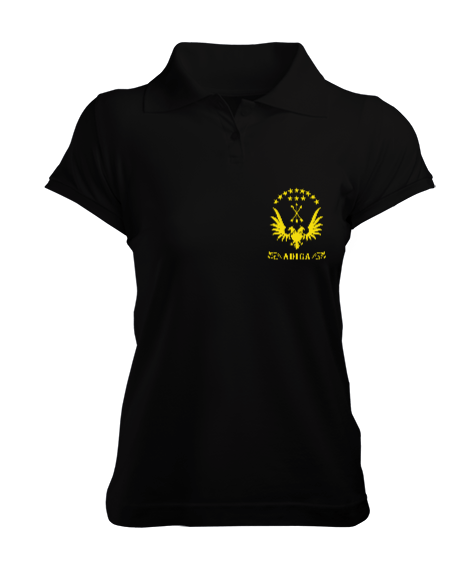 Tisho - Çerkes,Kafkas,Çerkes Bayrağı, adiga logosu. Kadın Polo Yaka Tişört