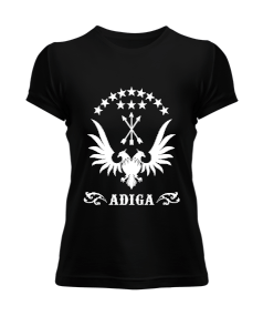 Çerkes,Kafkas,Çerkes Bayrağı, adiga logosu. Kadın Tişört - Tisho