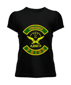 Çerkes,Kafkas,Çerkes Bayrağı, adiga logosu. Kadın Tişört - Tisho