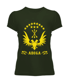 Çerkes,Kafkas,Çerkes Bayrağı, adiga logosu. Kadın Tişört - Tisho