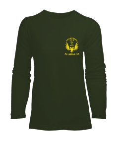 Çerkes,Kafkas,Çerkes Bayrağı, adiga logosu. Kadın Uzun Kol Tişört - Tisho