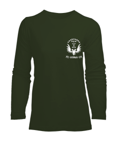 Çerkes,Kafkas,Çerkes Bayrağı, adiga logosu. Kadın Uzun Kol Tişört - Tisho