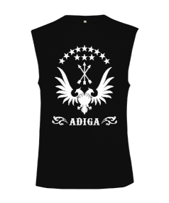 Çerkes,Kafkas,Çerkes Bayrağı, adiga logosu. Kesik Kol Unisex Tişört - Tisho