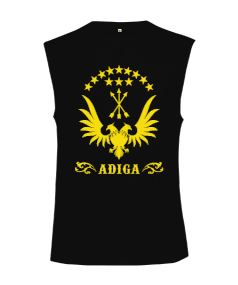 Çerkes,Kafkas,Çerkes Bayrağı, adiga logosu. Kesik Kol Unisex Tişört - Tisho