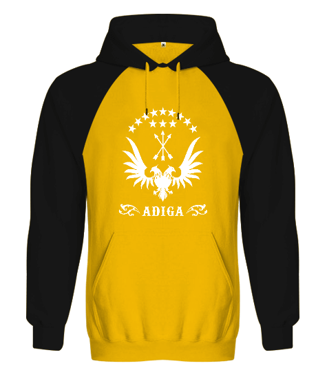 Tisho - Çerkes,Kafkas,Çerkes Bayrağı, adiga logosu. Orjinal Reglan Hoodie Unisex Sweatshirt