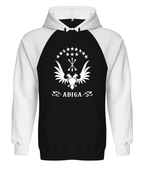 Tisho - Çerkes,Kafkas,Çerkes Bayrağı, adiga logosu. Orjinal Reglan Hoodie Unisex Sweatshirt