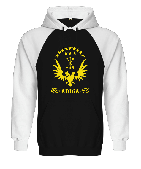 Tisho - Çerkes,Kafkas,Çerkes Bayrağı, adiga logosu. Orjinal Reglan Hoodie Unisex Sweatshirt