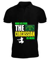 Çerkes,Kafkas,Çerkes Bayrağı,Adygea,adiga logosu. Siyah Erkek Kısa Kol Polo Yaka - Tisho