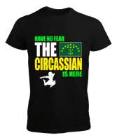 Çerkes,Kafkas,Çerkes Bayrağı,Adygea,adiga logosu. Siyah Erkek Tişört - Tisho