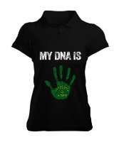 Çerkes,Kafkas,Çerkes Bayrağı,Adygea,adiga logosu. Siyah Kadın Polo Yaka Tişört - Tisho