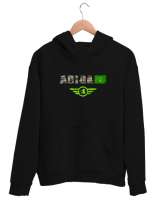 Çerkes,Kafkas,Çerkes Bayrağı,Adygea,adiga logosu. Siyah Unisex Kapşonlu Sweatshirt - Tisho