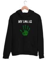 Çerkes,Kafkas,Çerkes Bayrağı,Adygea,adiga logosu. Siyah Unisex Kapşonlu Sweatshirt - Tisho