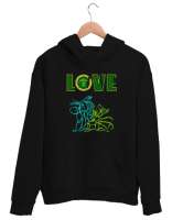 Çerkes,Kafkas,Çerkes Bayrağı,Adygea,adiga logosu. Siyah Unisex Kapşonlu Sweatshirt - Tisho