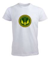 Çerkez - Adige Arma Bayrak - Çerkes Beyaz Erkek Tişört - Tisho
