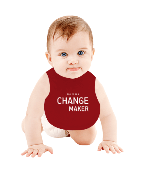 Tisho - Change Maker Kırmızı TiNCiR Bebek Mama Önlüğü