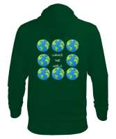 Change The World Series Special Edition Çimen Yeşili Erkek Kapüşonlu Hoodie Sweatshirt - Thumbnail