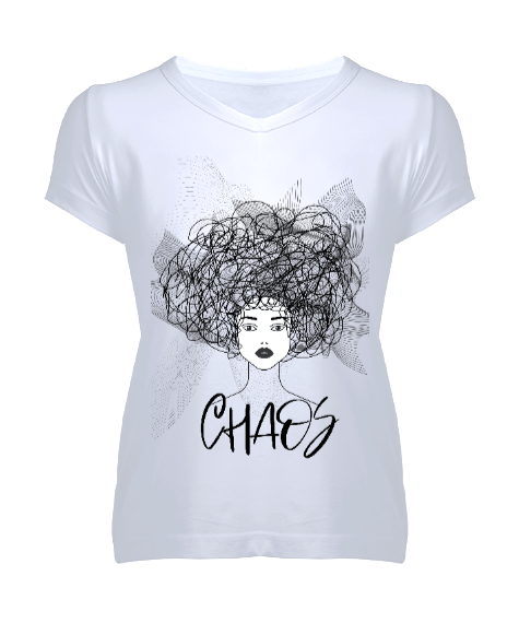 Tisho - Chaos Kadın V Yaka Tişört