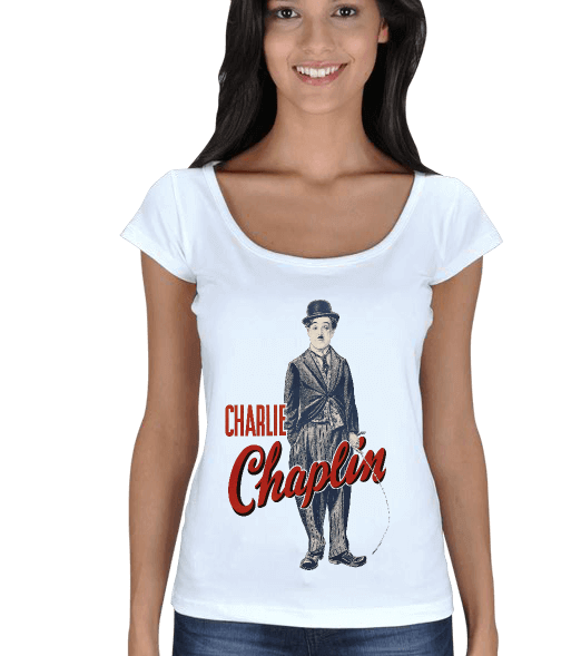 Tisho - Chaplin Temalı - 3 Kadın Açık Yaka