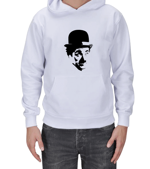 Tisho - Charlie Chaplin Tasarımlı Erkek Kapşonlu