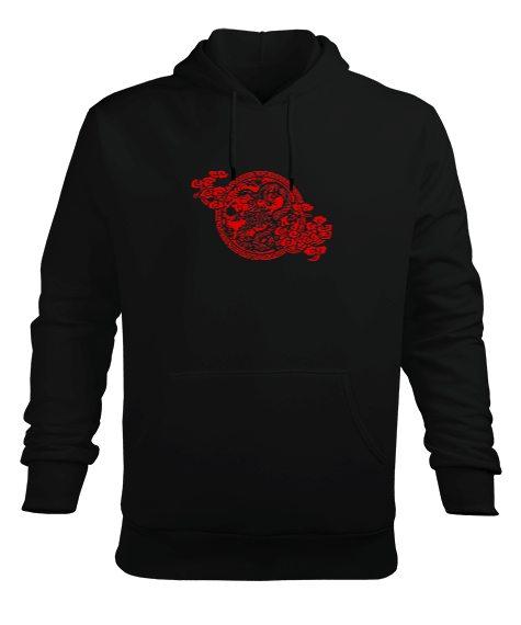 Tisho - China Dragon Erkek Kapüşonlu Hoodie Sweatshirt